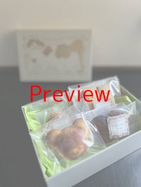 手作りアート缶と焼き菓子のセット【カラー：グレー】